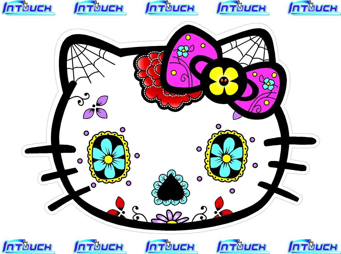 Hello Kitty Sugar Skull Sticker Decal
