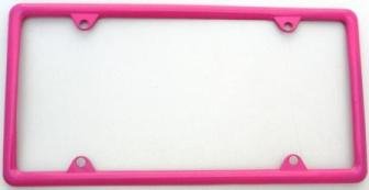 Hot Pink Slimline Metal License Plate Frame