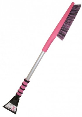pink snow brush